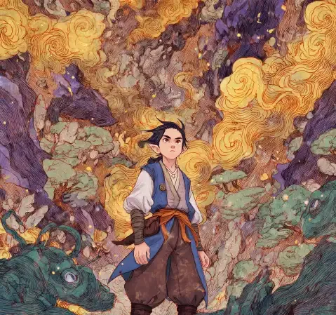 退潮后的礁石滩上留有水痕，远处海面与天际线相接的海岸摄影作品
